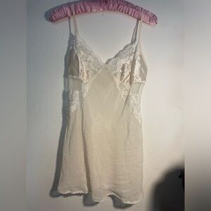 Vintage Ivory Silk Slip Dress Nightie